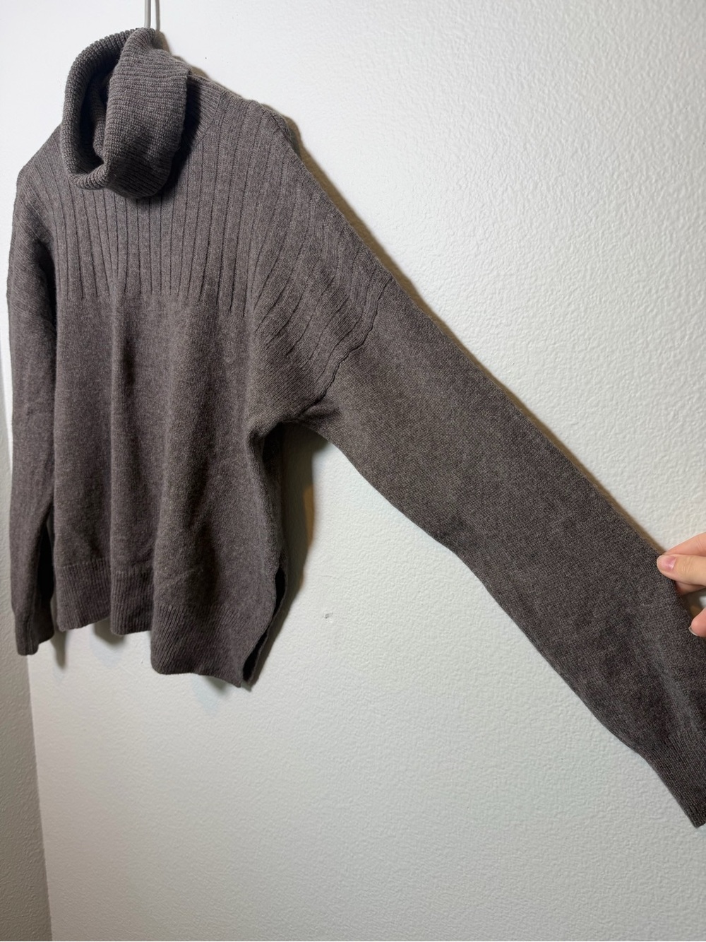 Madewell Hickory Wool Blend Turtleneck Sweater Size Medium - Picture 5 of 11